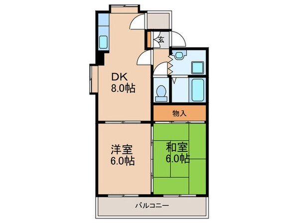 シャレ－ドでぐちの物件間取画像